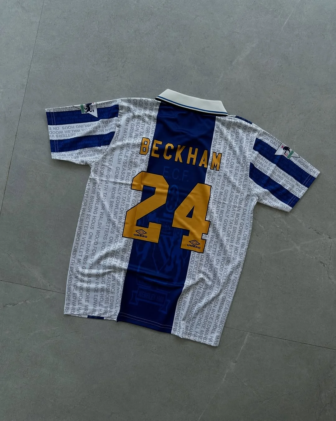 MANCHESTER UNITED RETRO 1995-96 THIRD BECKHAM (EMBROIDERY LOGOS)