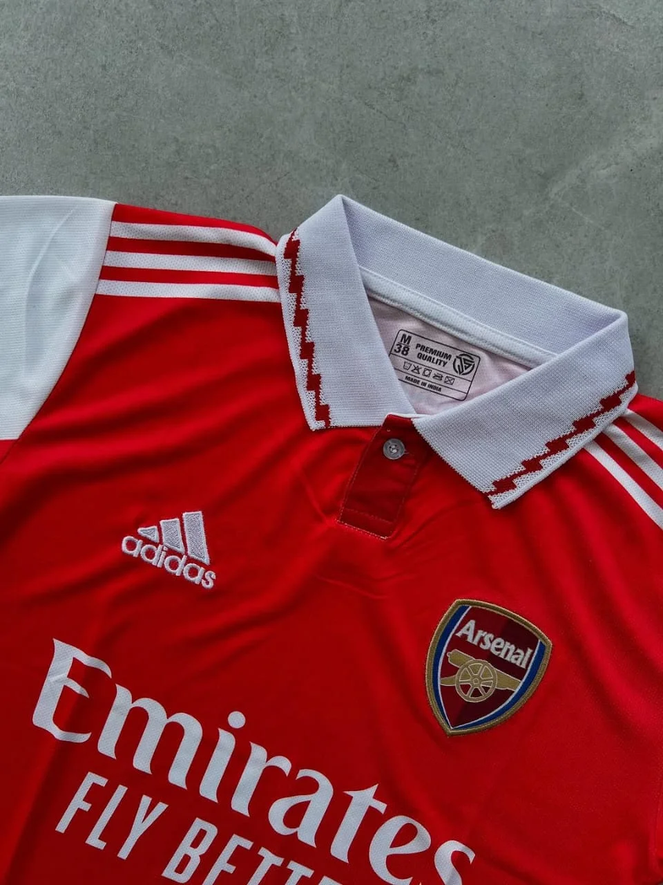 ARSENAL 2022-23 HOME COLLAR ODEGAARD (EMBROIDERY LOGOS)
