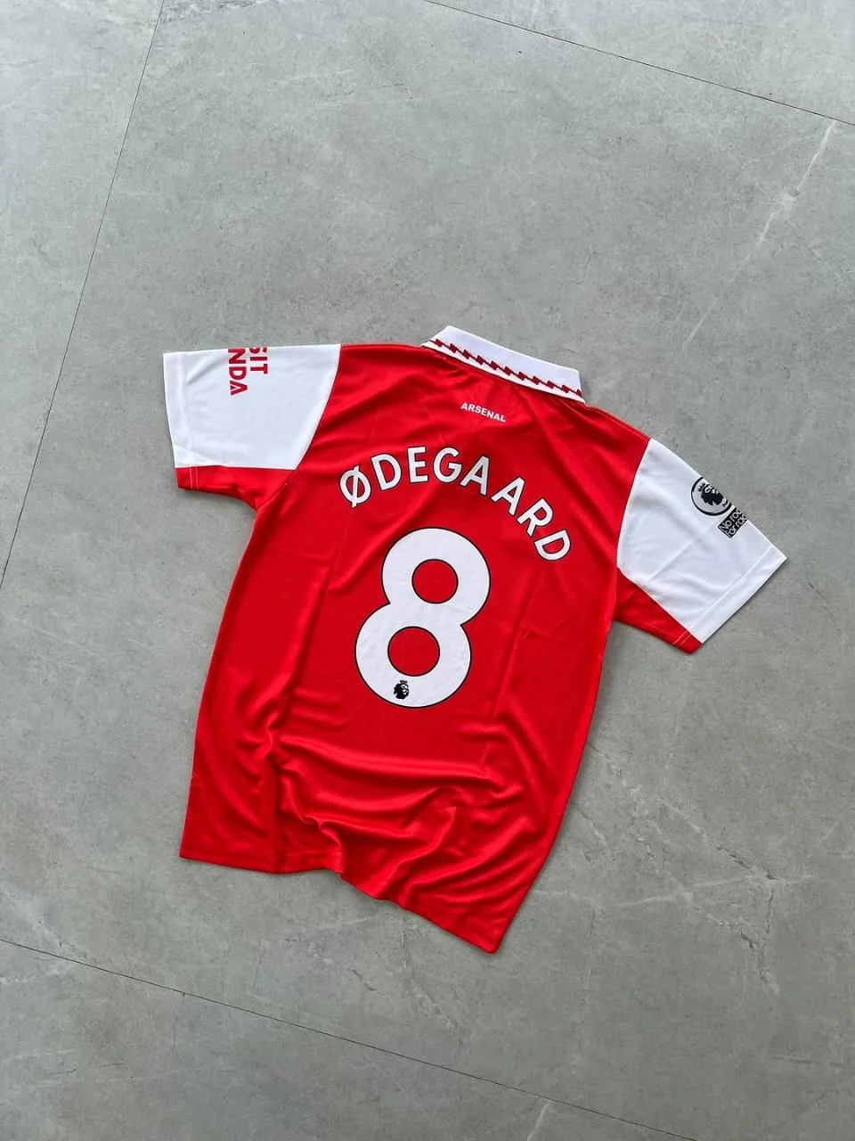 ARSENAL 2022-23 HOME COLLAR ODEGAARD (EMBROIDERY LOGOS)