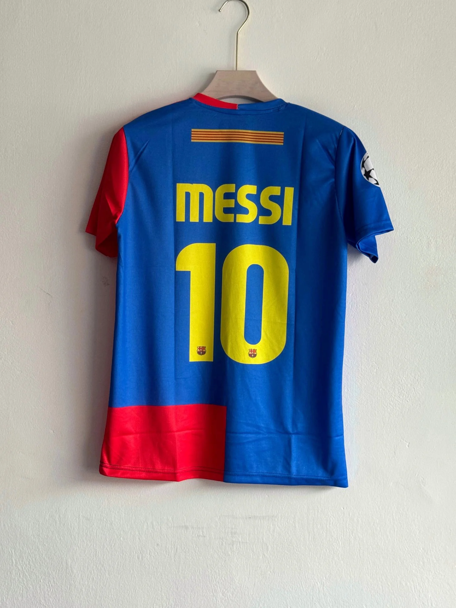 BARCELONA RETRO 2008-09 HOME KIT MESSI (EMBROIDERY LOGOS)