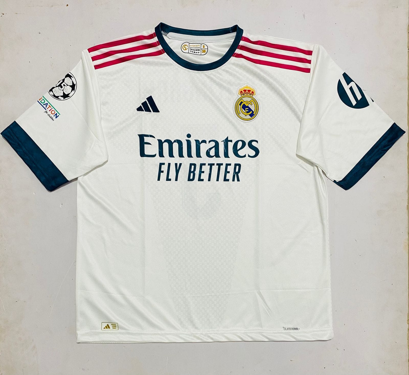 REAL MADRID 2026-27 HOME KIT FIVE SLE BELLINGHAM (EMBROIDERY LOGOS)