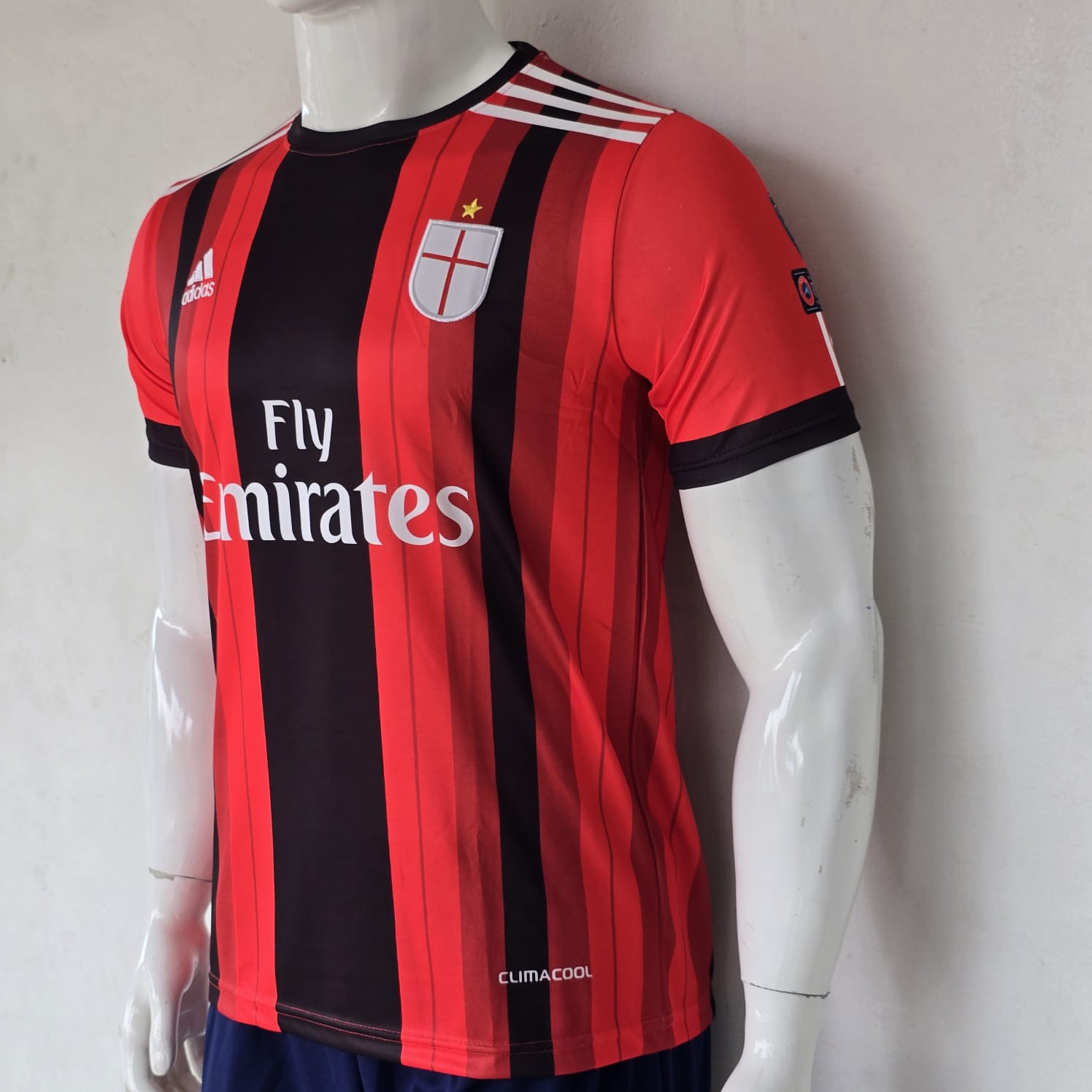 AC MILAN RETRO 2014-15 HOME KIT MALDINI (EMBROIDERY LOGO)