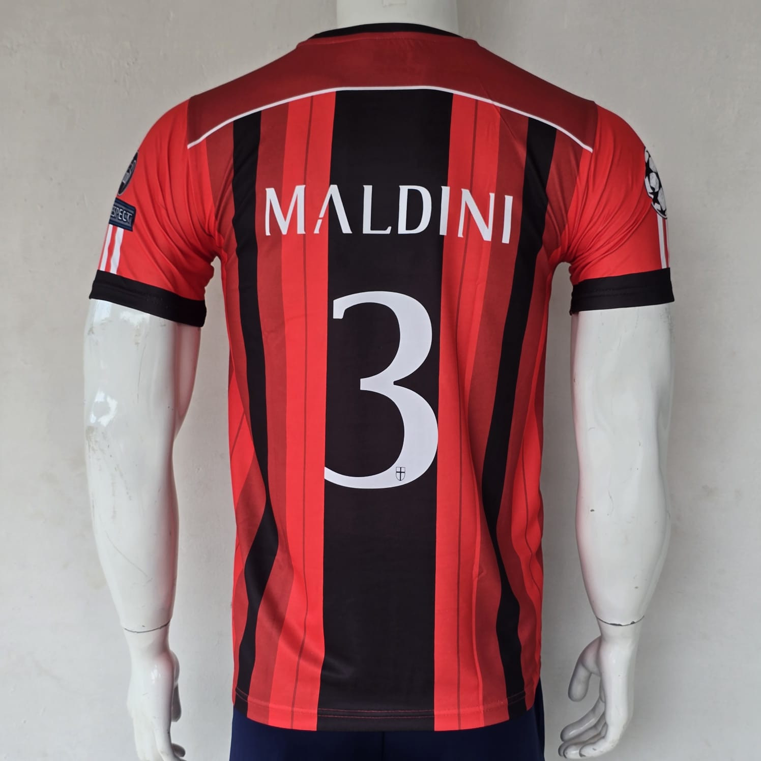 AC MILAN RETRO 2014-15 HOME KIT MALDINI (EMBROIDERY LOGO)
